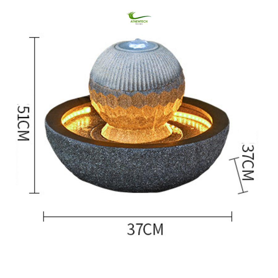 Compact TN05 Waterfall – Water Fountain & LED Lighting for Modern Apartments and Balconies - Ảnh 4